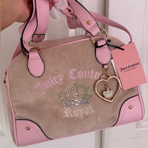 NWT Y2K 2000s style Pink and beige Juicy Couture satchel - Picture 2 of 4